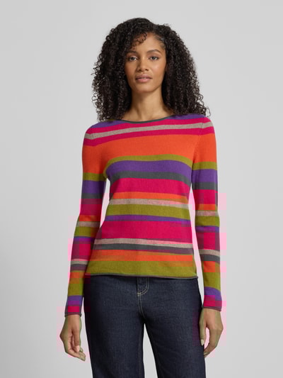 Christian Berg Woman Regular fit gebreide pullover van puur kasjmier Fuchsia - 4