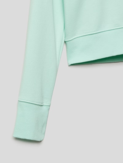 Nike Cropped Hoodie mit Label-Print Mint 2