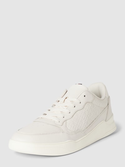 Tommy Hilfiger Sneaker aus Leder mit Strukturmuster Modell 'ELEVATED CUPSOLE' Weiss 1