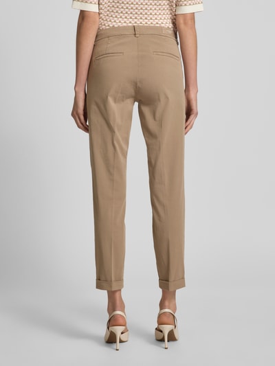 Cambio Slim Fit Hose mit verkürztem Schnitt Modell 'STELLA' Mittelbraun 5