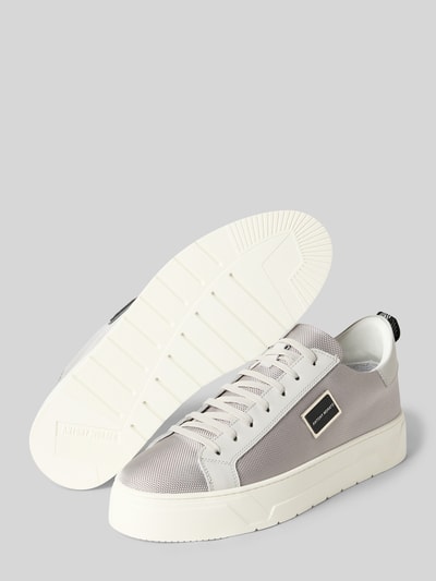 Antony Morato Ledersneaker mit Label-Patch Hellgrau 4