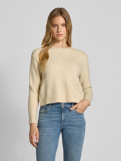 SUNCOO PARIS Strickpullover mit Rundhalsausschnitt Modell 'PLAMEDI' Ecru 4