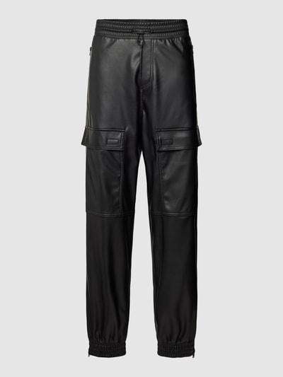 HUGO Hose in Leder-Optik Modell 'Ganno' Black 2