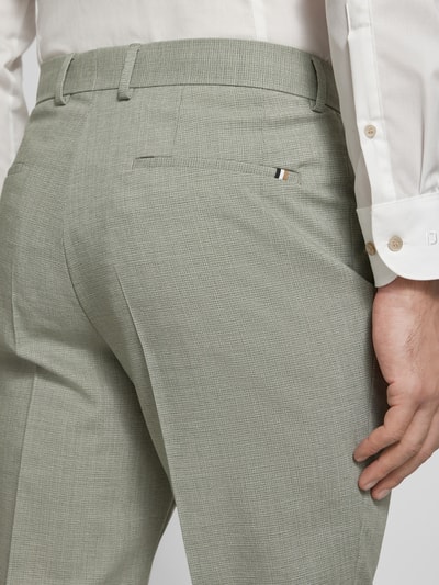 BOSS Regular Fit Wollhose mit Bügelfalten Modell 'Hutson' Lind 3