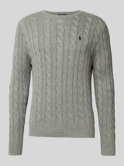 Polo Ralph Lauren Gebreide pullover met labelstitching Middengrijs - 2