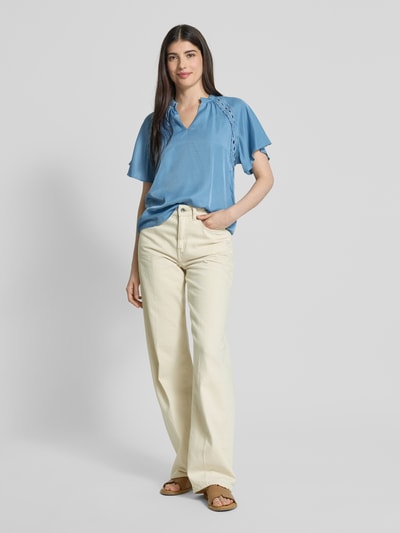 B.Young Regular fit blouse met kant, model 'HACCA' Blauw - 1