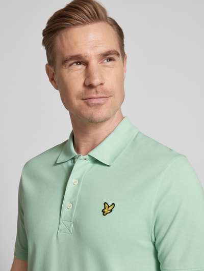 Lyle & Scott Koszulka polo o kroju slim fit z naszywką z logo Miętowy 3