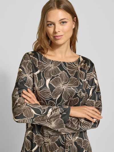 Marc O'Polo Regular fit blouse met lange mouwen van viscosemix Donkergrijs - 3