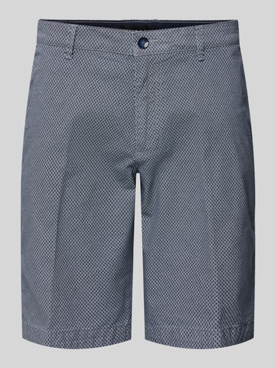 bugatti Bermuda met steekzakken, model 'Flat' Marineblauw - 2