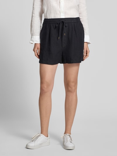 Polo Ralph Lauren regular fit linnen short met trekkoord Zwart - 4