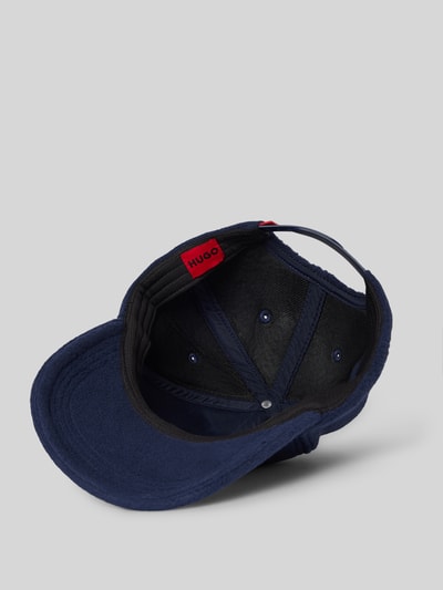 HUGO Baseballpet met labelstitching, model 'Jake' Marineblauw - 2