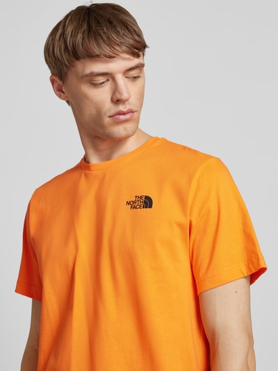 The North Face T-Shirt mit Label-Print Orange 3