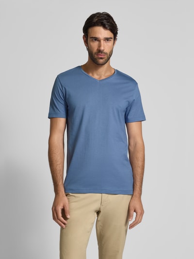 Christian Berg Men T-Shirt mit V-Ausschnitt Jeansblau 4