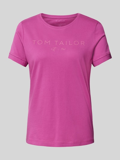 Tom Tailor T-Shirt mit Label-Print Pink 2