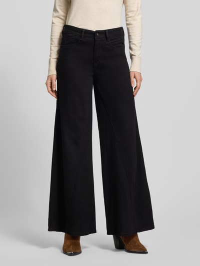 MAC Jeansy szerokie z szerokimi nogawkami Czarny 4