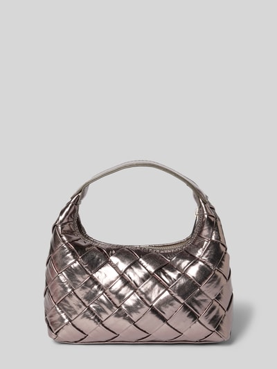 Jake*s Cocktail Handtas in gevlochten look met korte draagband Metallic bruin - 4
