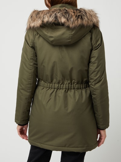 Only Parka met wattering, model 'Iris' Olijfgroen - 5