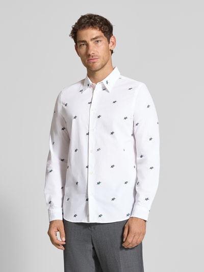 PAUL SMITH Tailored Fit Freizeithemd mit Kentkragen Weiss 4