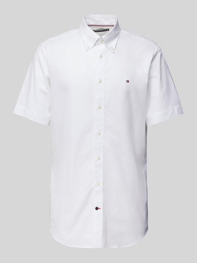 Tommy Hilfiger Regular fit zakelijk overhemd met labelstitching Wit - 2