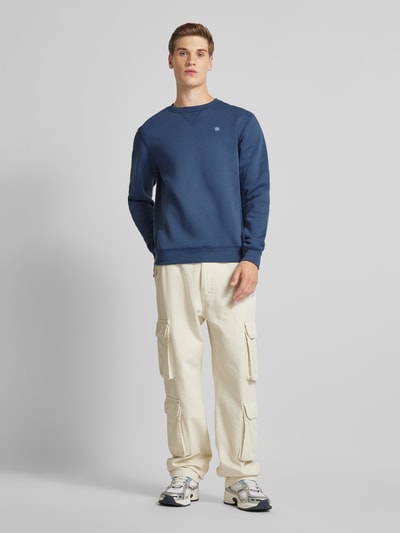 G-Star Raw Sweatshirt mit Rundhalsausschnitt und Logo-Stitching Jeansblau 1