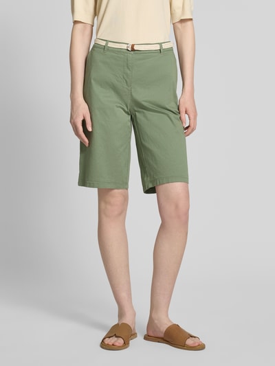 Christian Berg Woman Bermudas mit Gürtel und französischen Eingrifftaschen Schilf 4