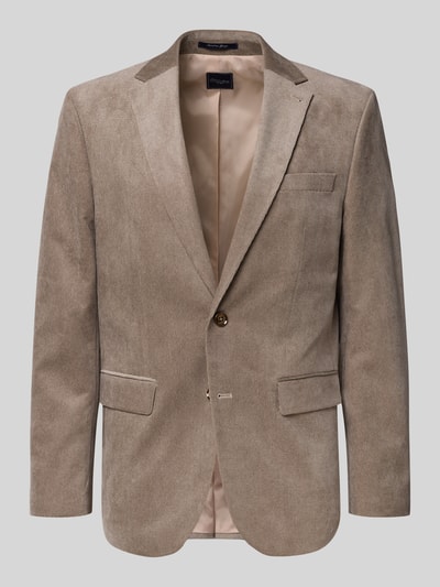 Christian Berg Men Slim Fit Sakko mit Reverskragen Beige 2