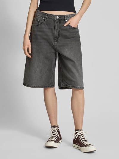 Review Baggy Fit Jeans Shorts im 5-Pocket-Design - Jorts Dunkelgrau 4