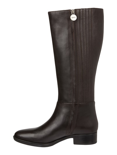 Geox Stiefel aus Leder Dunkelbraun 4