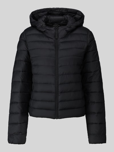 ONLY kroj regular fit kurtka pikowana z kapturem model 'TAHIA' Czarny 2