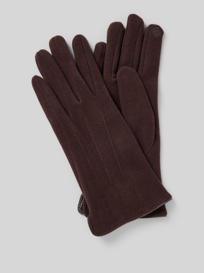 EEM Handschuhe mit Teilungsnähten Dunkelbraun 1