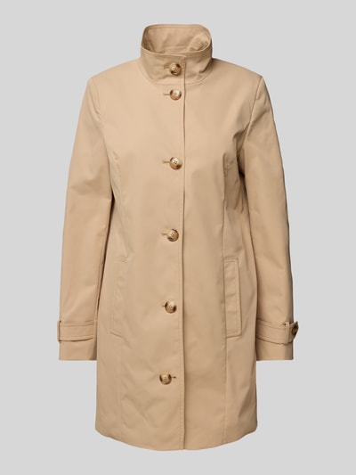 Christian Berg Woman Selection Trenchcoat mit Stehkragen und Ärmelriegeln Sand 2