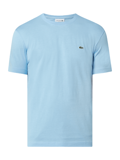 Lacoste T-shirt o kroju regular fit z bawełny  Błękitny 2