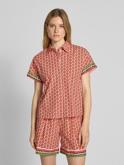 Marc Cain Regular Fit Bluse mit 1/2-Arm Koralle 4