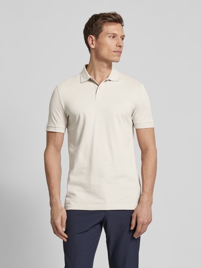 BOSS Green Poloshirt mit Label-Detail Beige 4