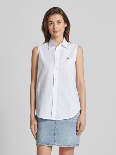 Polo Ralph Lauren Blousetop met labelstitching Wit - 4