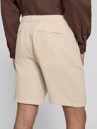 SELECTED HOMME Regular Fit Bermudas mit Strukturmuster Modell 'BRODY' Beige 3
