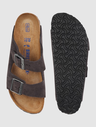 Birkenstock Sandały ze skóry welurowej model ‘Arizona’ Jasnoszary 4