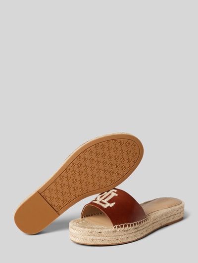 Lauren Ralph Lauren Espadrilles in gevlochten look, model 'POLLY' Cognac - 4