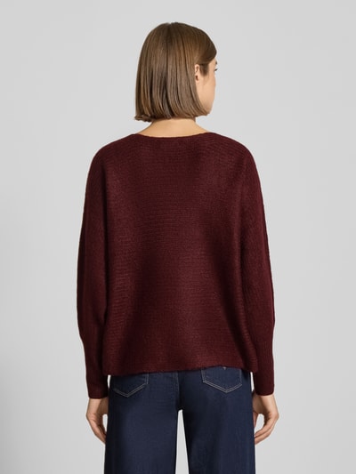 ONLY Regular Fit Strickpullover mit Fledermausärmel Modell 'DANIELLA' Bordeaux 5