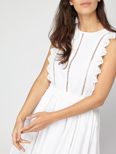 Review Jurk met garnering van broderie anglaise Wit - 3