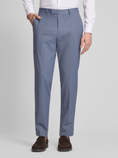 CINQUE pantalon met persplooien model 'Totti' Bleu - 4