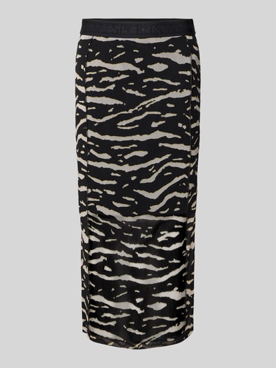 Marc Cain Midirock mit Gehschlitz und elastischem Bund Black 1