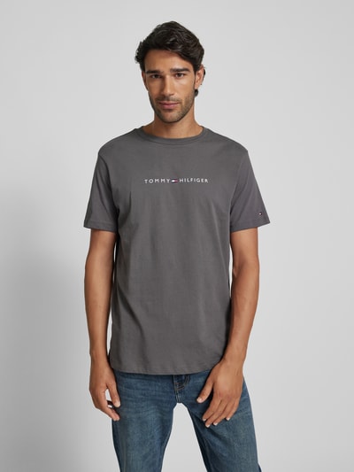 Tommy Hilfiger T-shirt met ronde hals Donkergrijs - 4