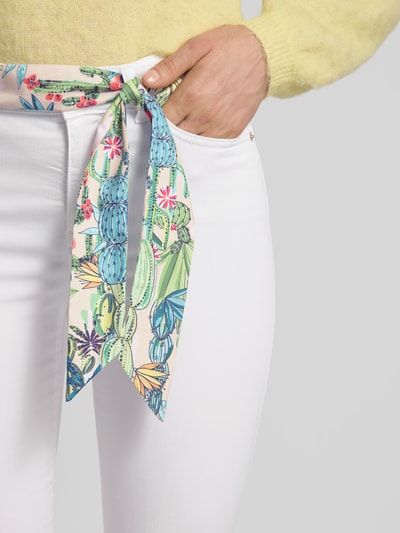 Marc Cain Jeans mit Stoffgürtel Weiss 3