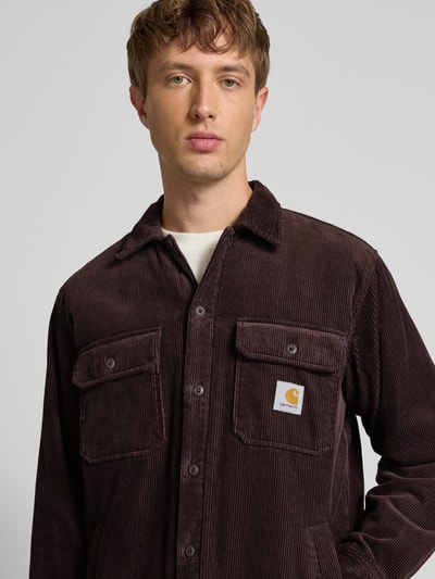 Carhartt Work In Progress Regular fit overhemdjack met borstzakken, model 'WHITSOME' Donkerrood - 3