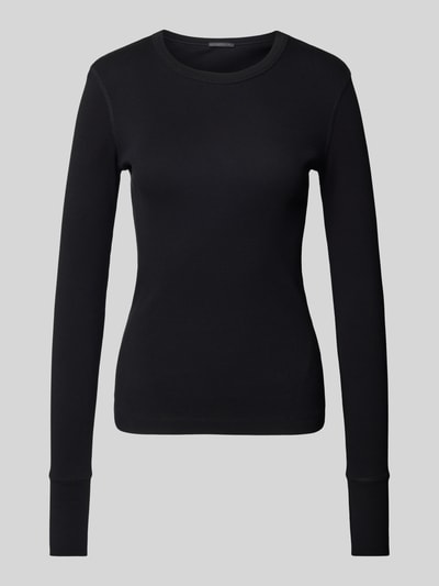 Drykorn Longsleeve in Ripp-Optik Modell 'NURIT' Black 2