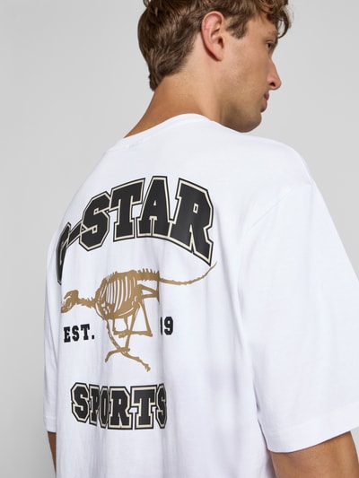 G-Star Raw Regular fit T-shirt met logoprint, model 'Running Dog' Wit - 3