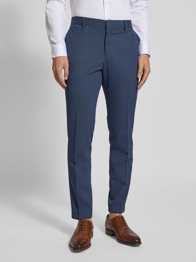 BOSS Slim Fit Anzughose mit Schurwolle Modell 'GENIUS' Marine 4