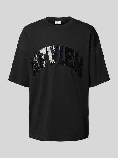 REVIEW T-Shirt mit Paillettenbesatz Black 2