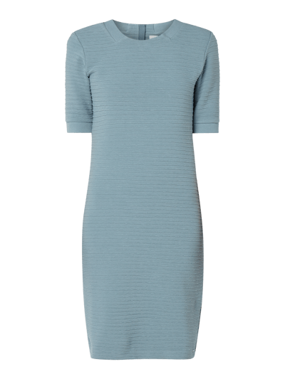 BOSS Orange Kleid mit Webmuster Blau 2